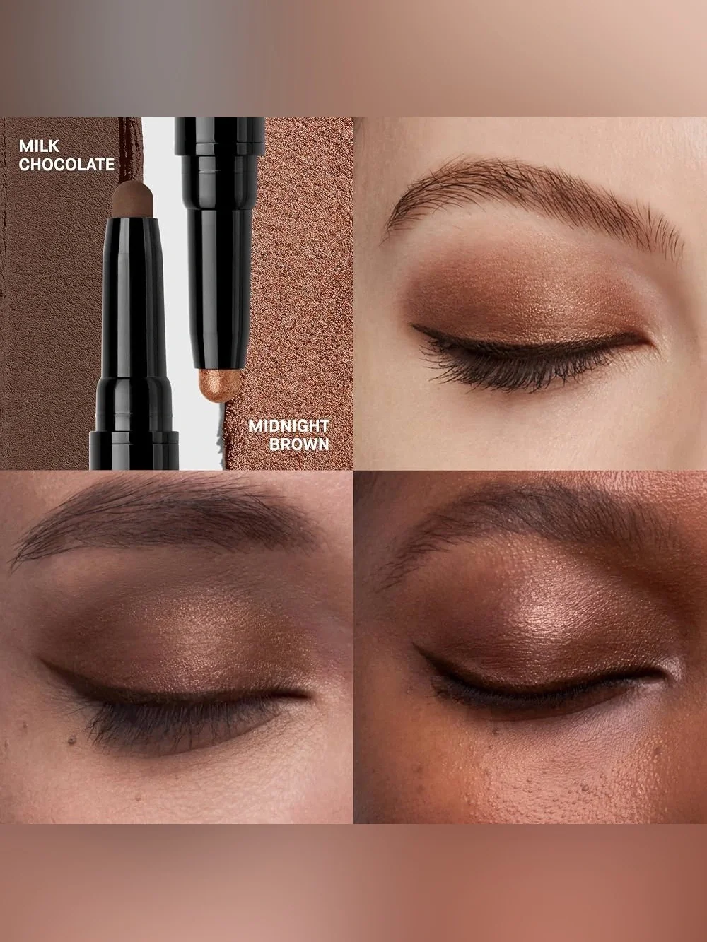 NEW✅ Bobbi Brown Dual Ended Cream Eyeshadow Stick • Brown Matte / Shimmer Duo •
